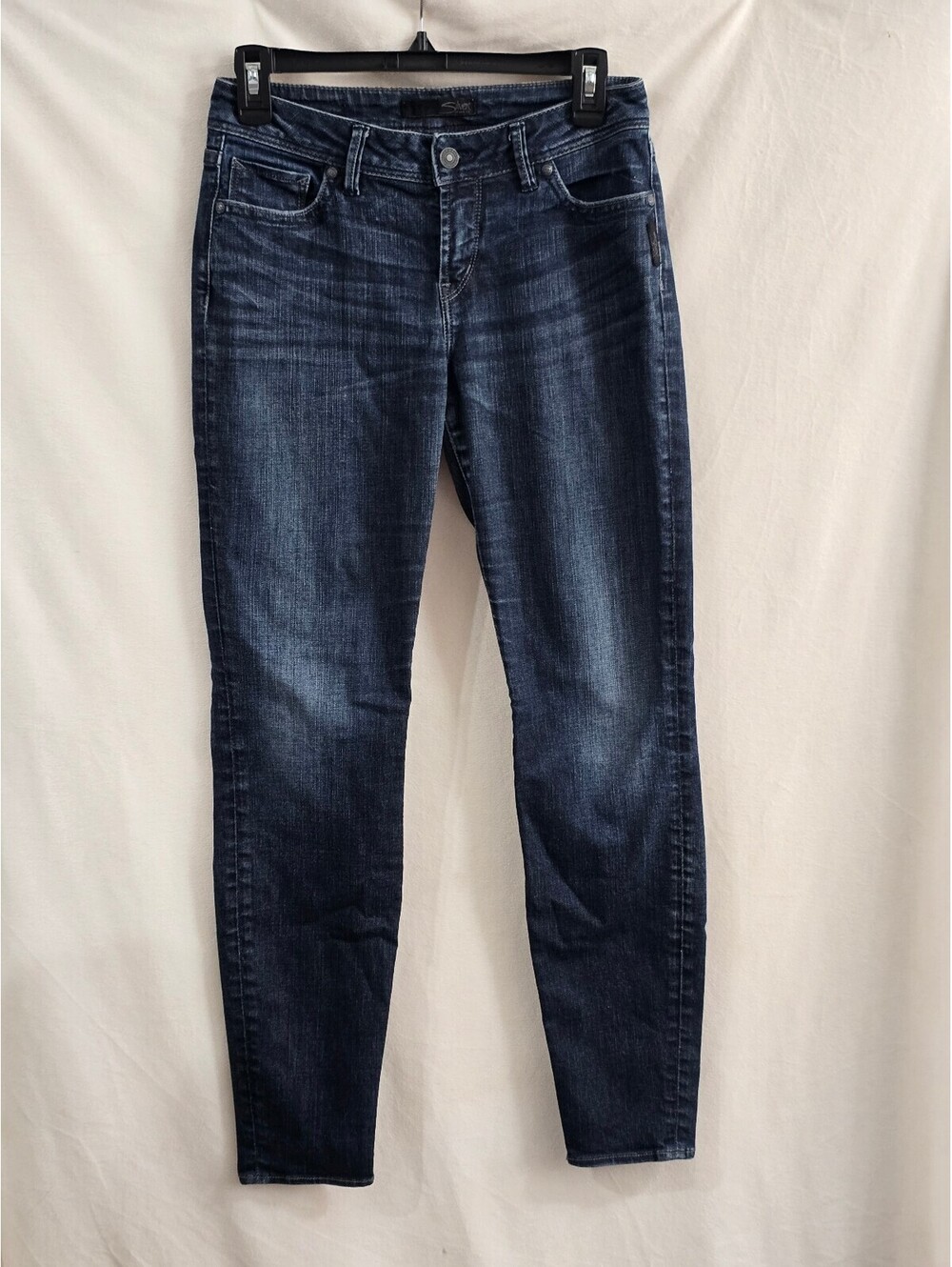 Silver Jeans Co. Naomi Skinny Jeans W27 L29 Dark Blue Denim